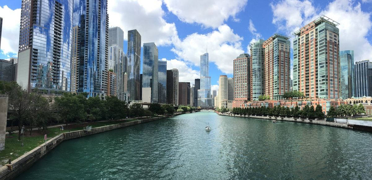 Part Of Chicago River In Illinois