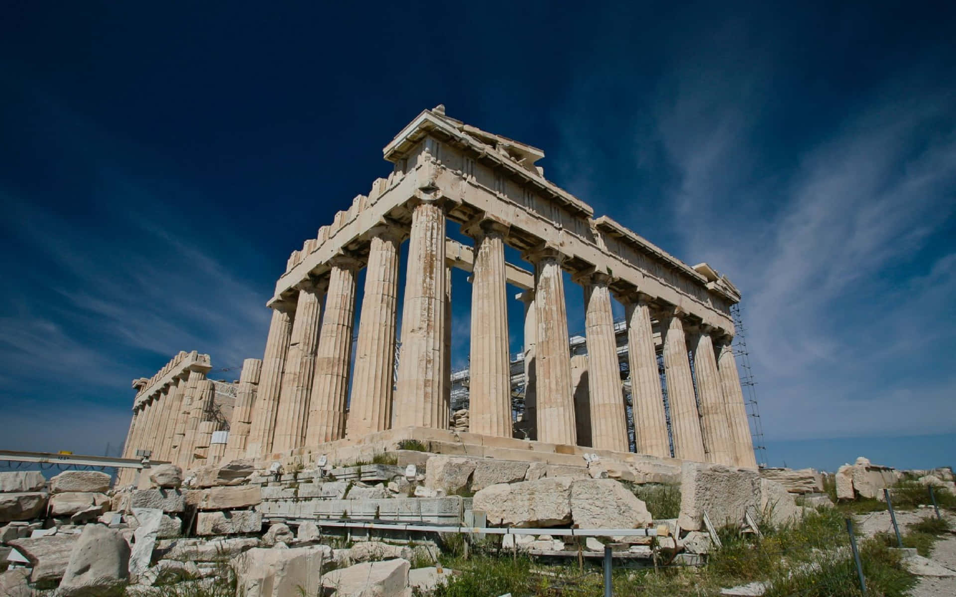 Parthenon Temple Dedicated To Athena Background