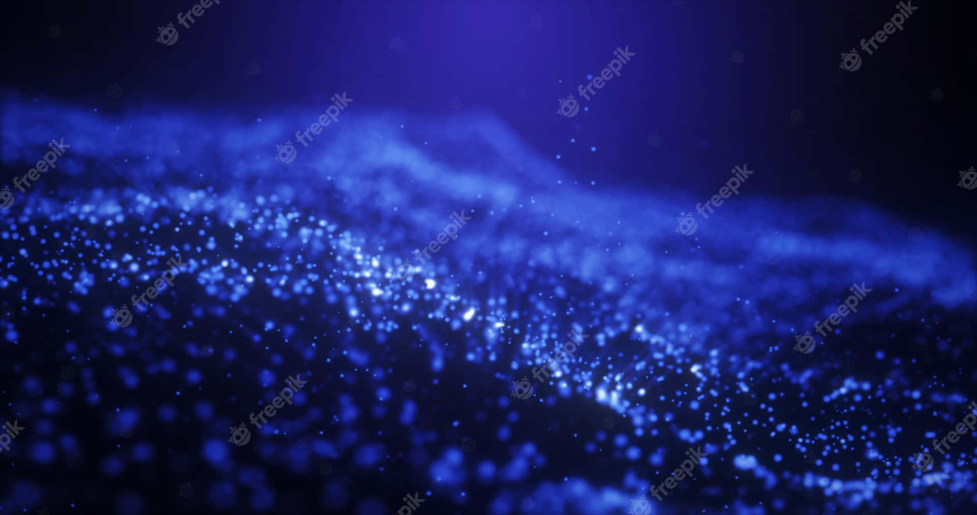 Particular Glow Of Blue Energy Waves Background