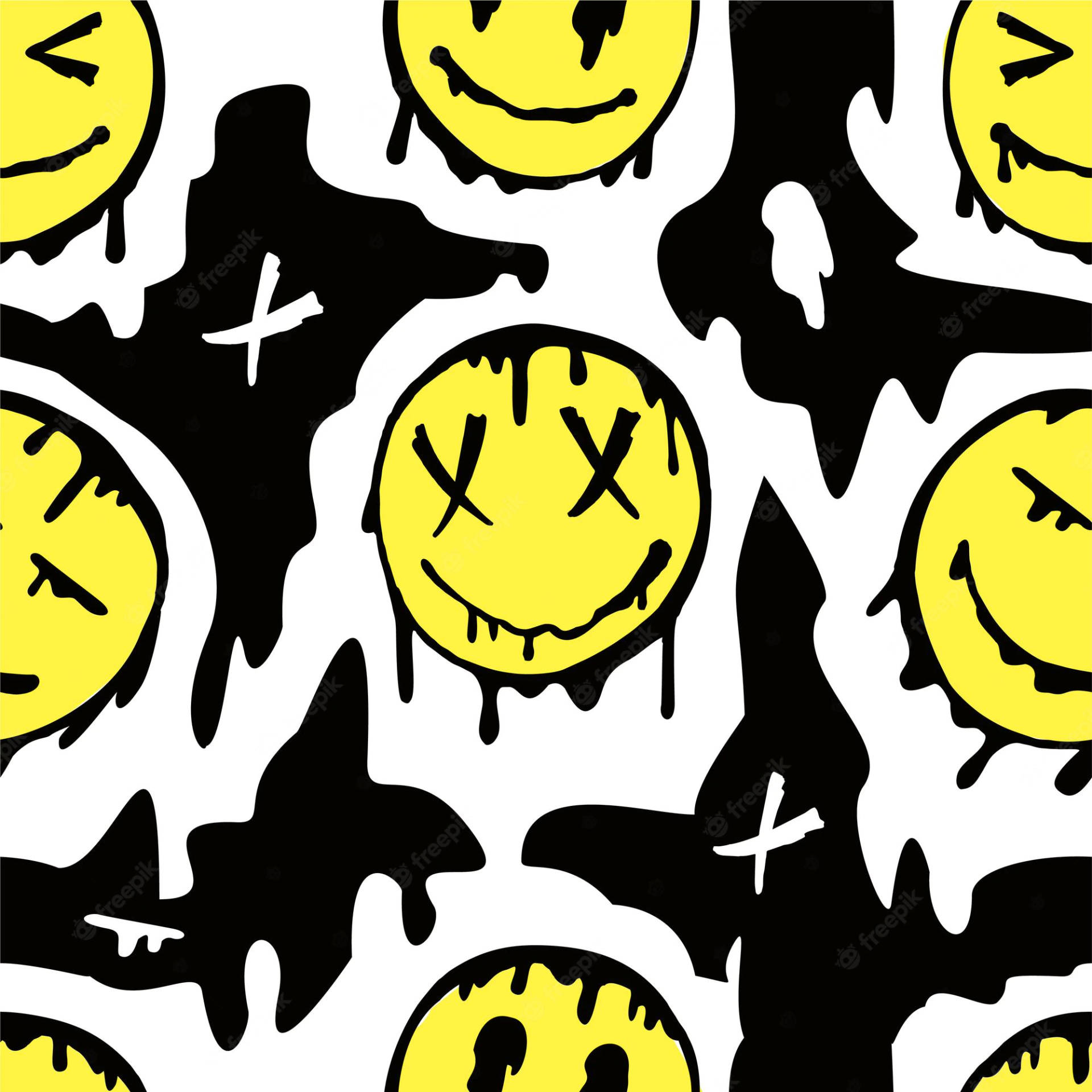 Passed Out Emoticon Cool Drip Background