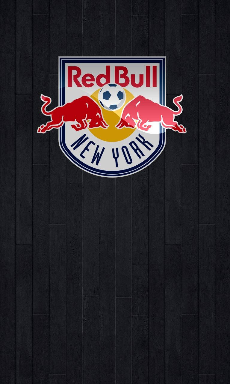 Passion And Pride - The New York Red Bulls Logo On A Dark Wooden Floor Background