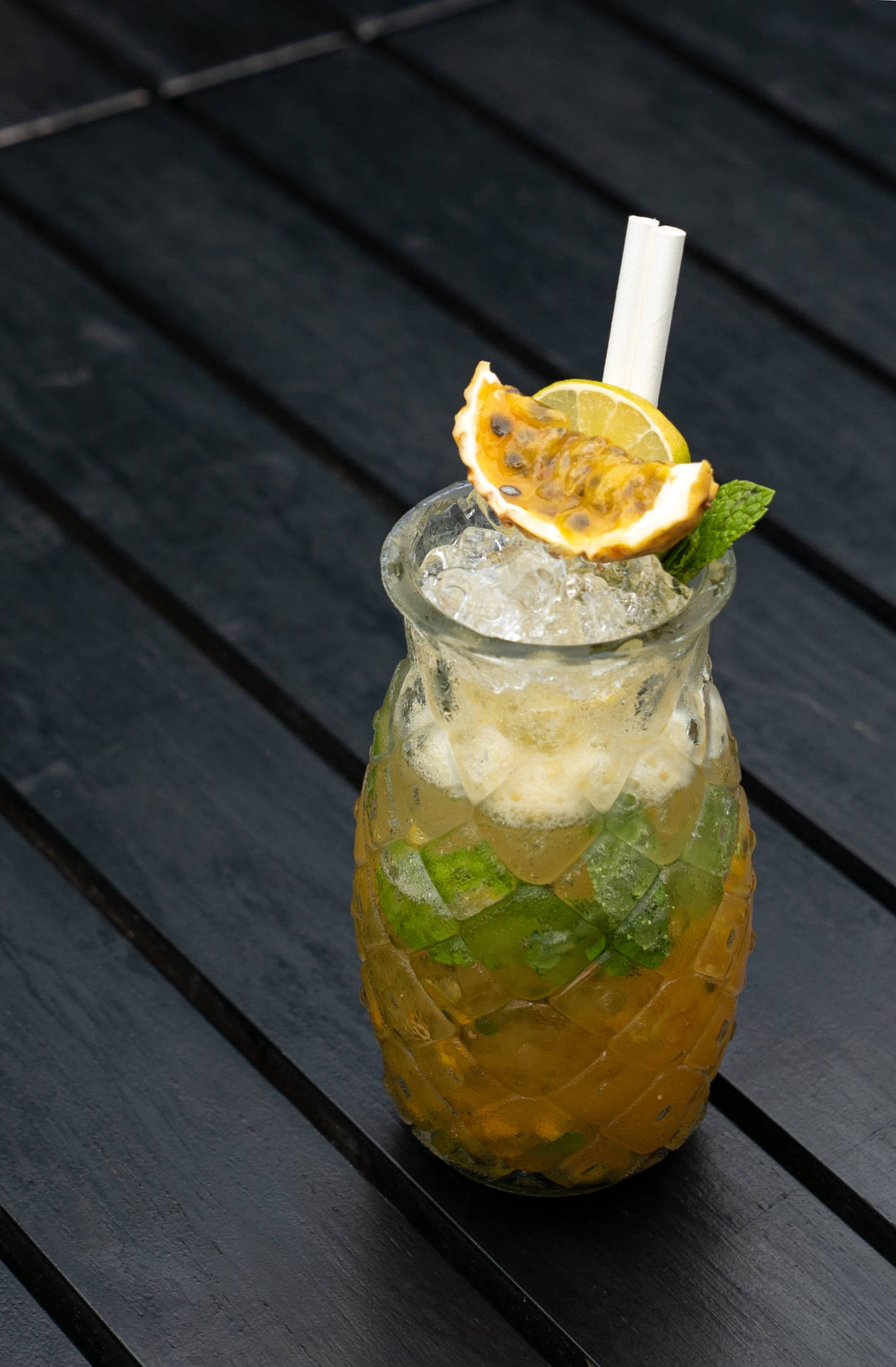 Passion Fruit And Lemon Mojito Background