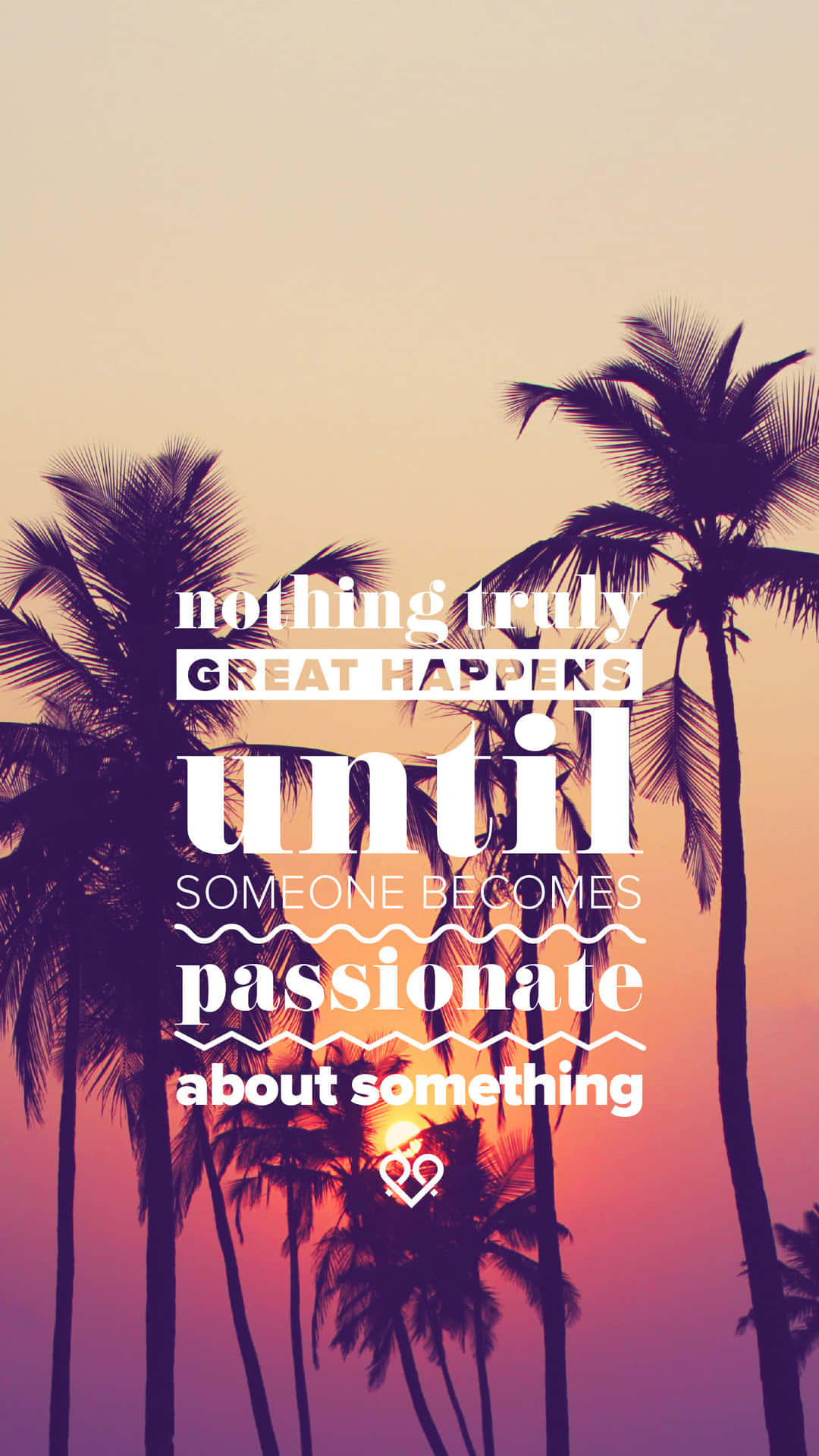 Passionate Quotes With A Sunset Background Background