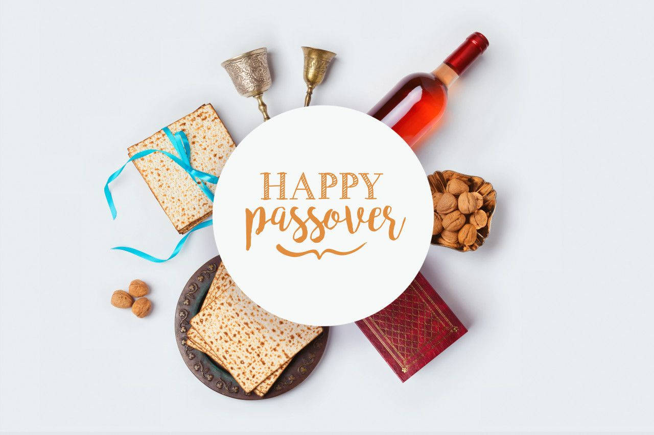 Passover Snack Circle Background