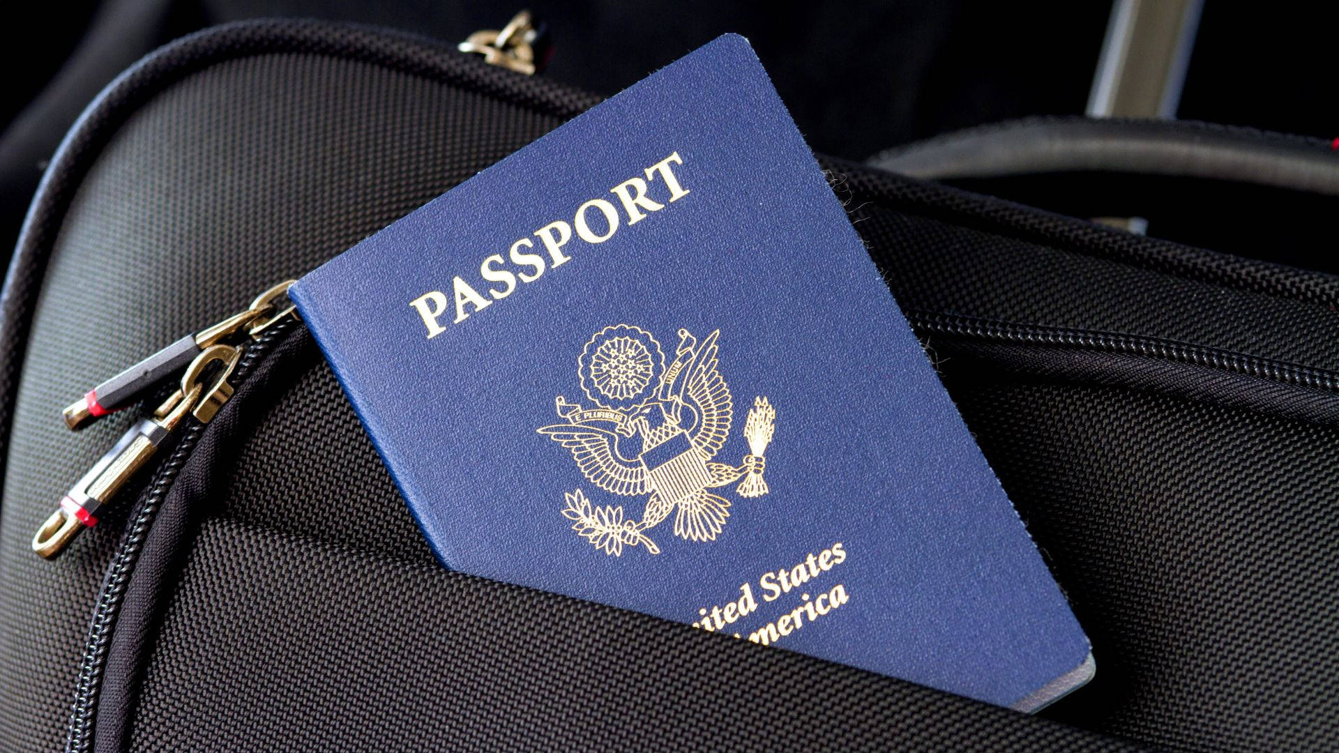 Passport In Bag Pocket Background