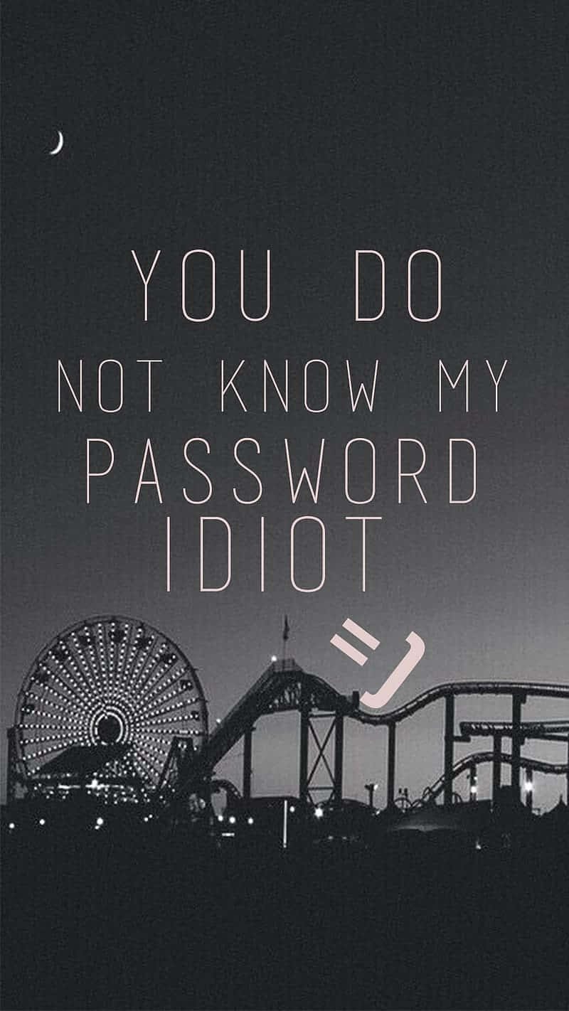 Password Idiot Amusement Park Silhouette Background