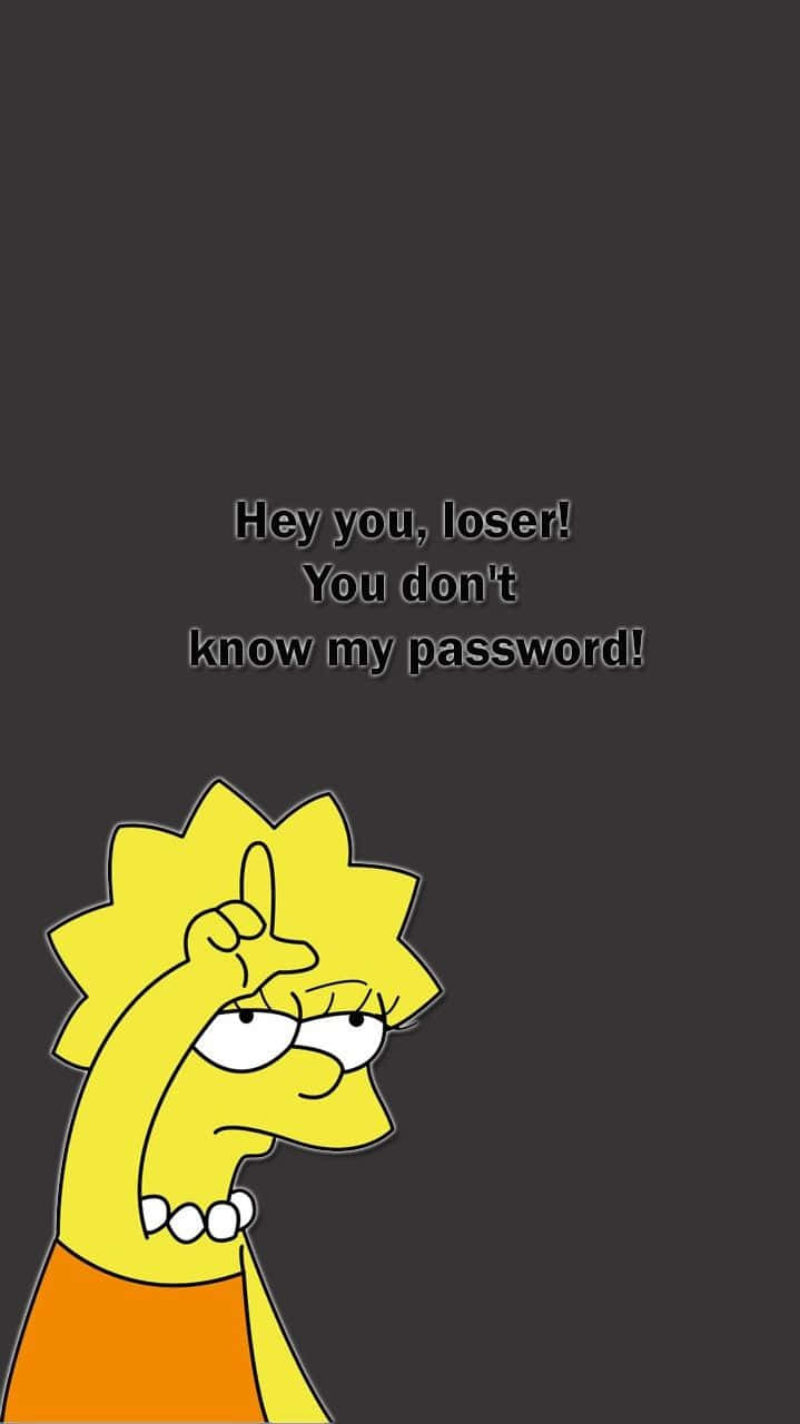 Password Taunt Yellow Cartoon Character Background