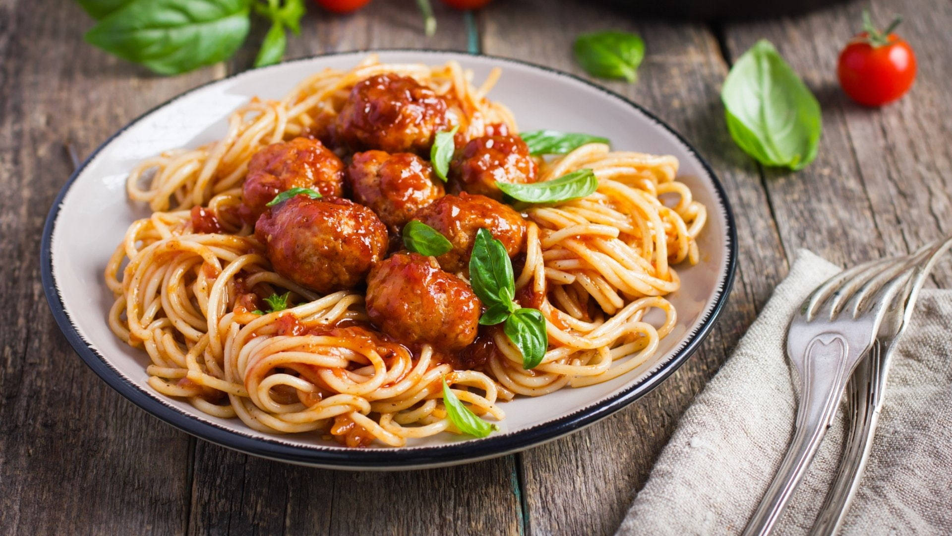 Pasta With Meatballs Background