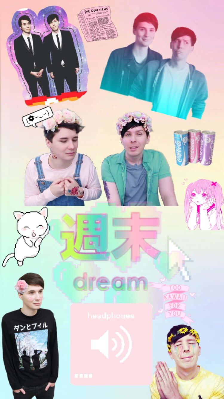 Pastel Aesthetic Dan And Phil Background