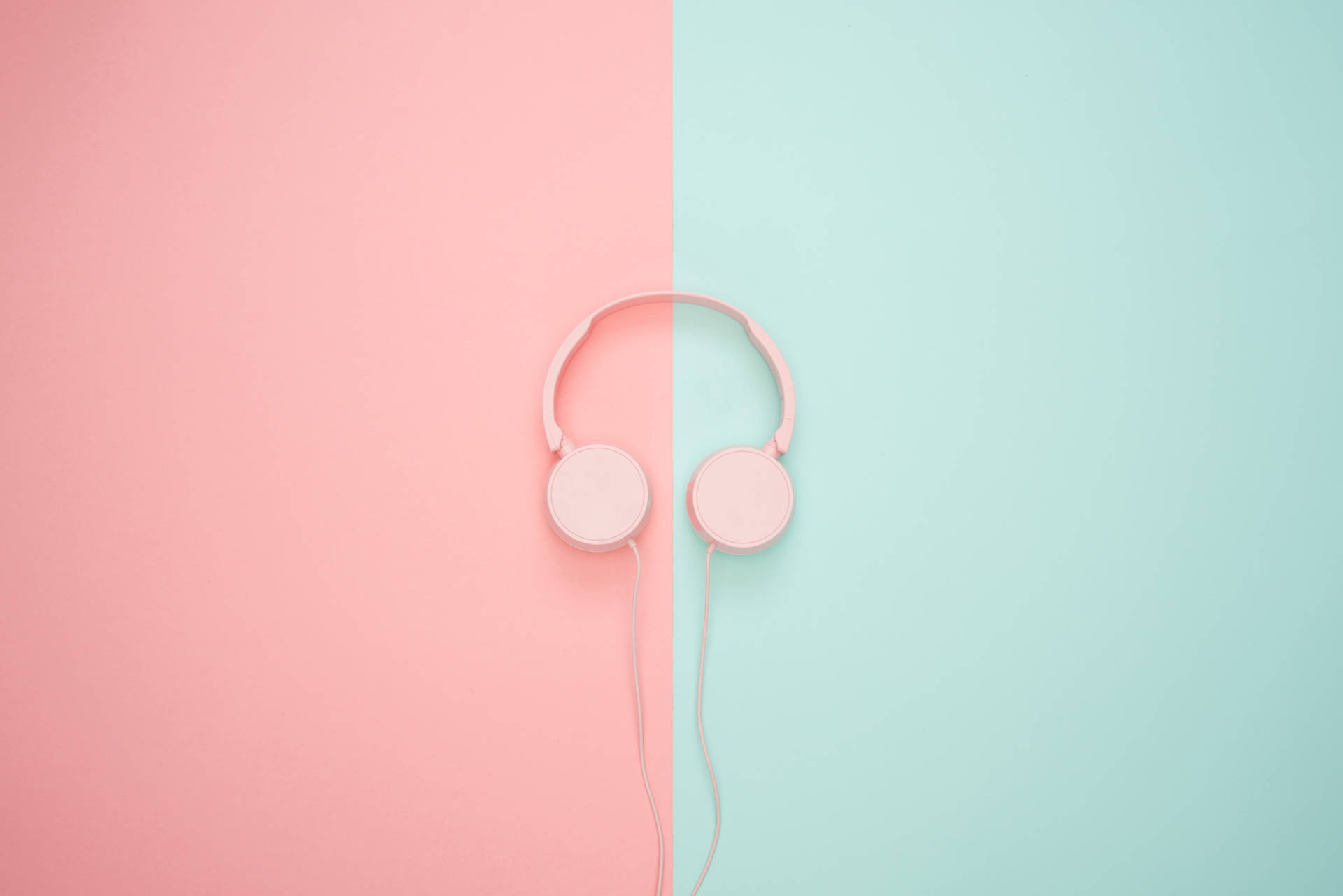 Pastel Aesthetic Headphones Background