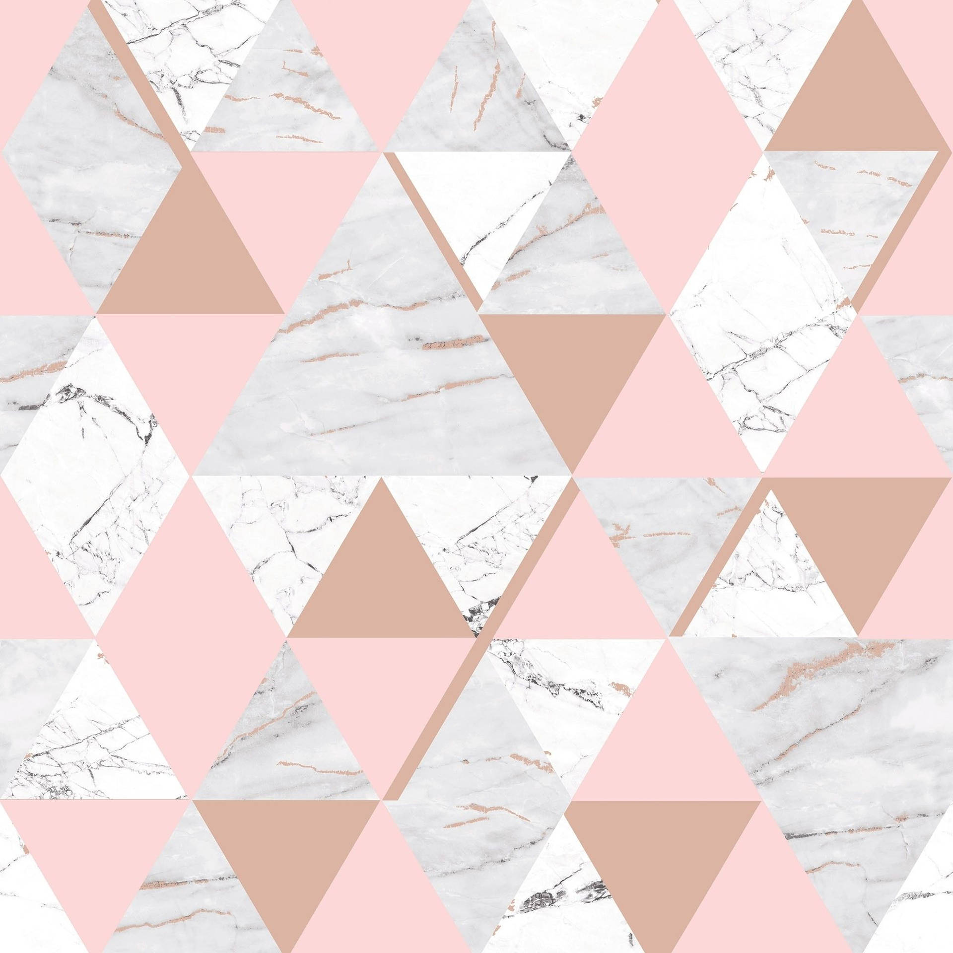 Pastel Aesthetic Marble With Triangle Pattern Background