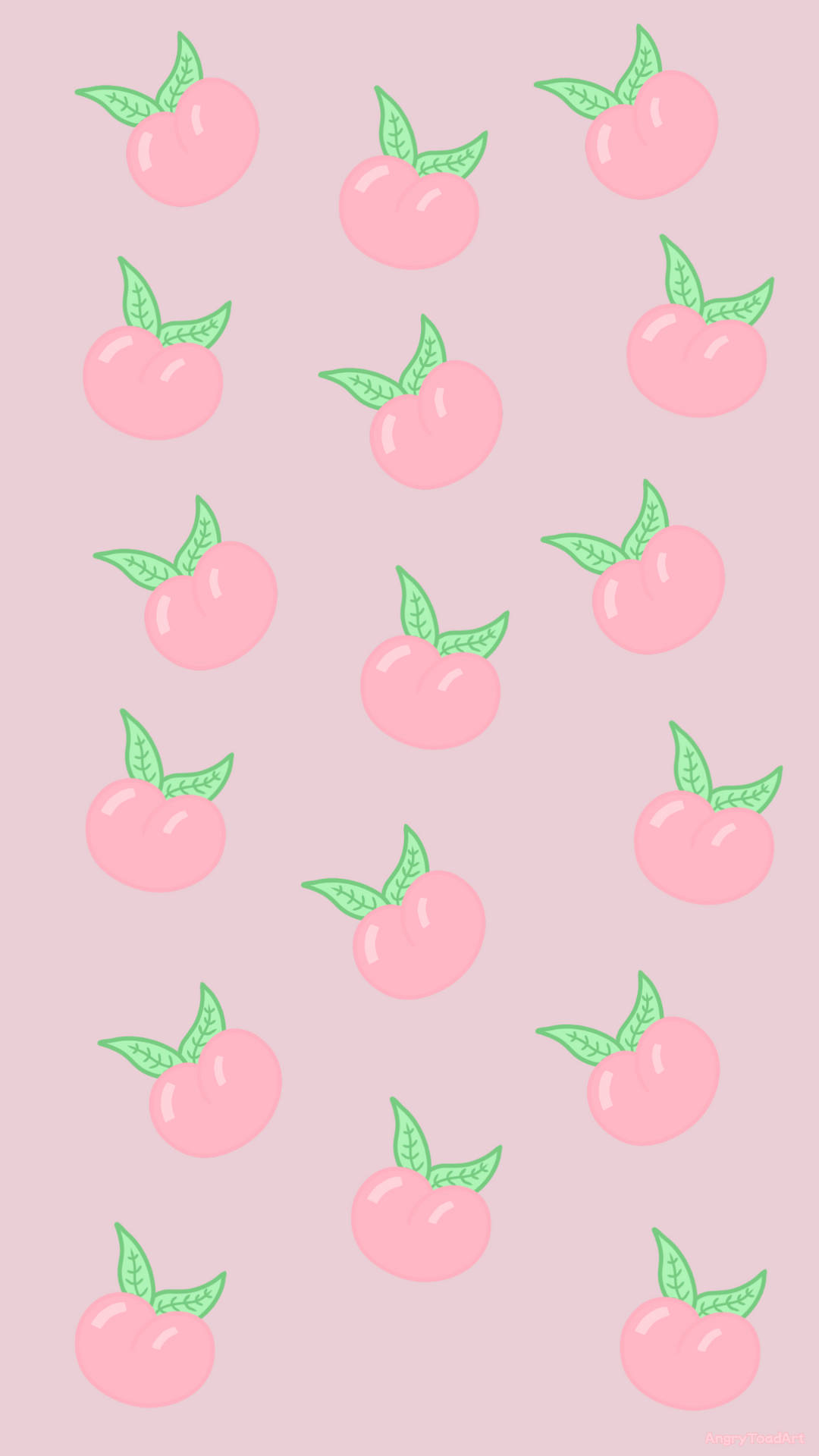 Pastel Aesthetic Peaches Pattern Background