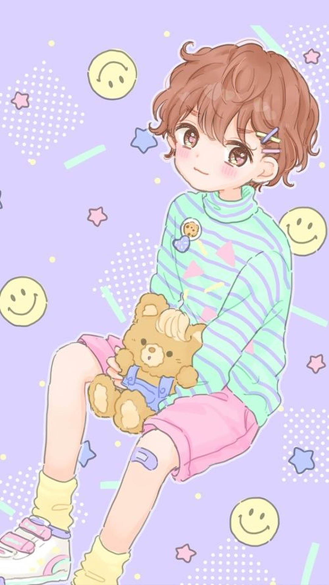 Pastel Anime Kids Background