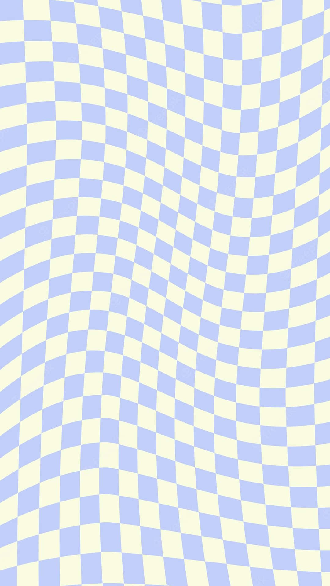 Pastel Blue Aesthetic Checkered Warped Background