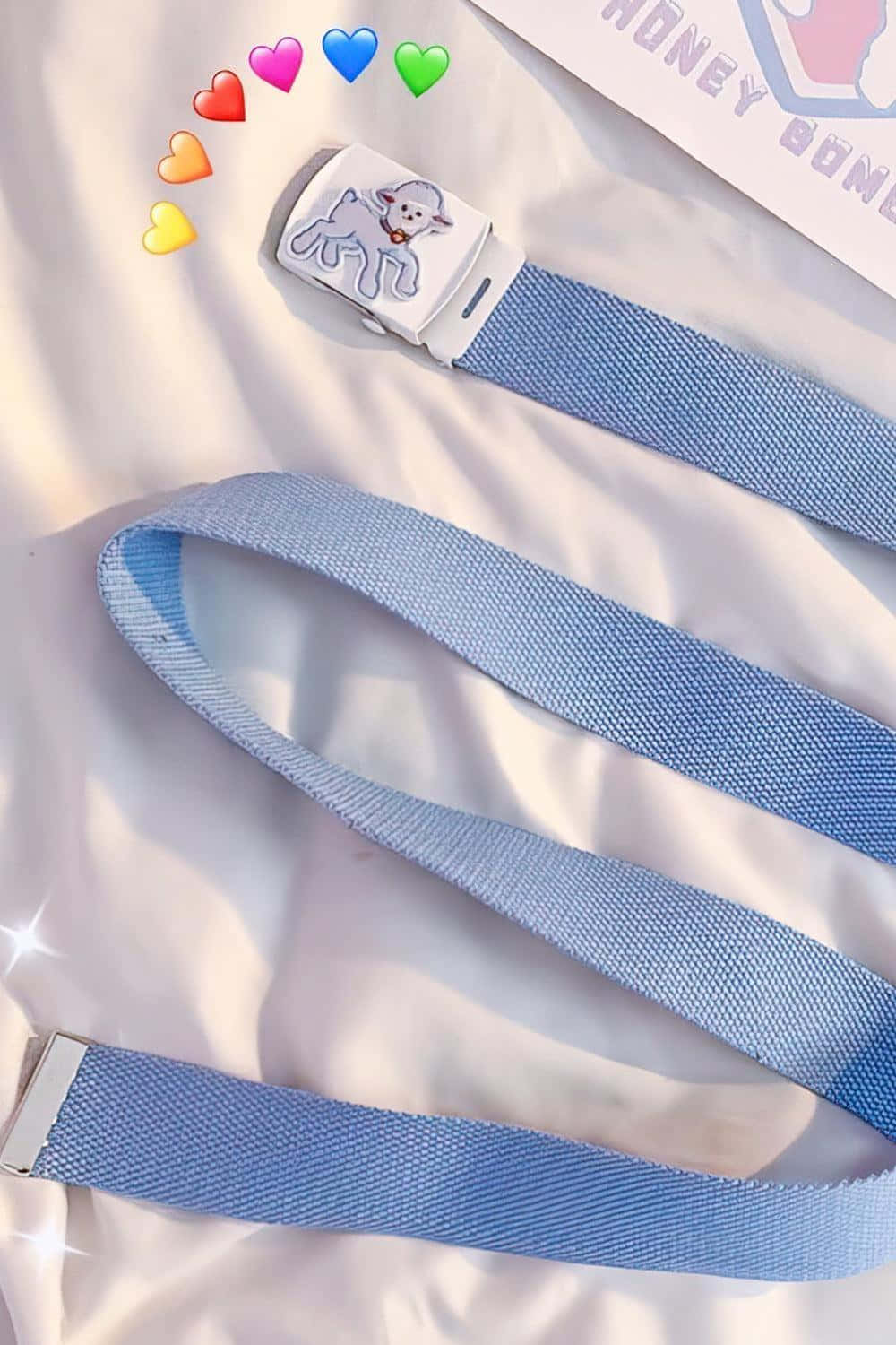 Pastel Blue Aesthetic Cute Lamb Belt