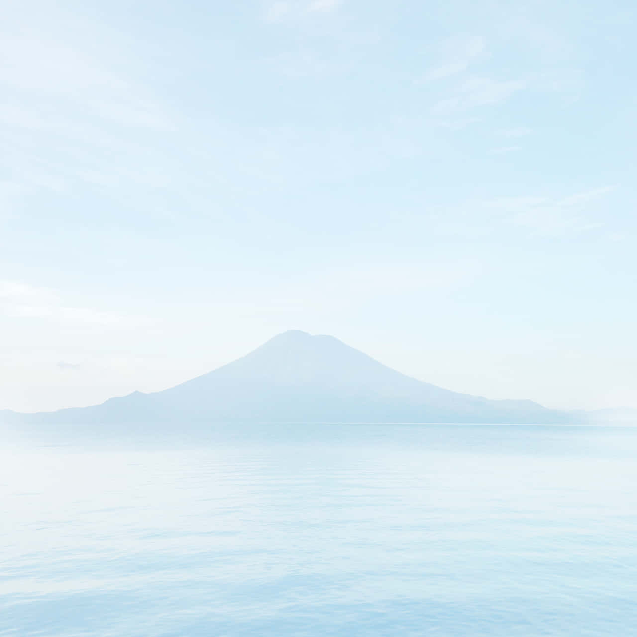 Pastel Blue Aesthetic Mount Fuji Background