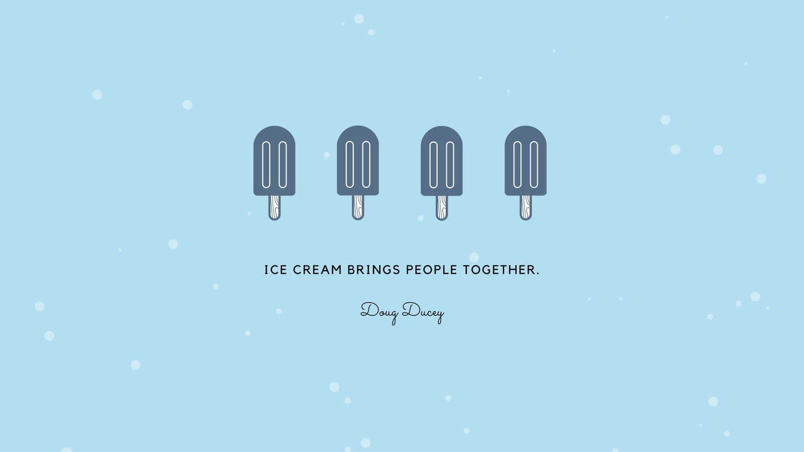 Pastel Blue Aesthetic Popsicles Desktop Background