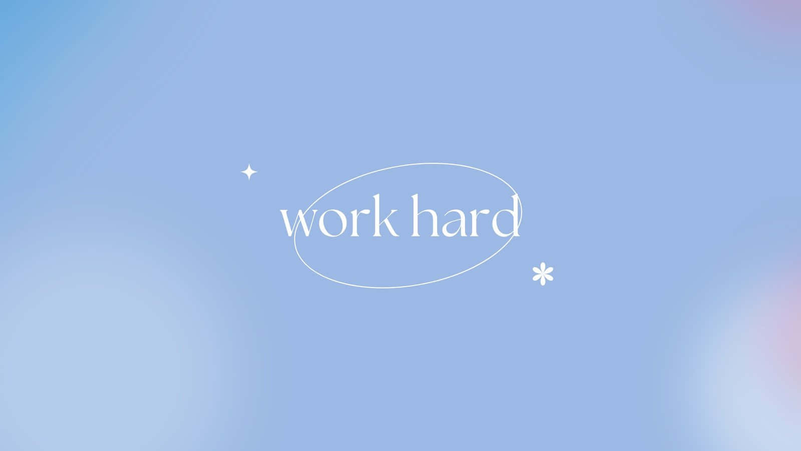 Pastel Blue Aesthetic Quote Work Hard