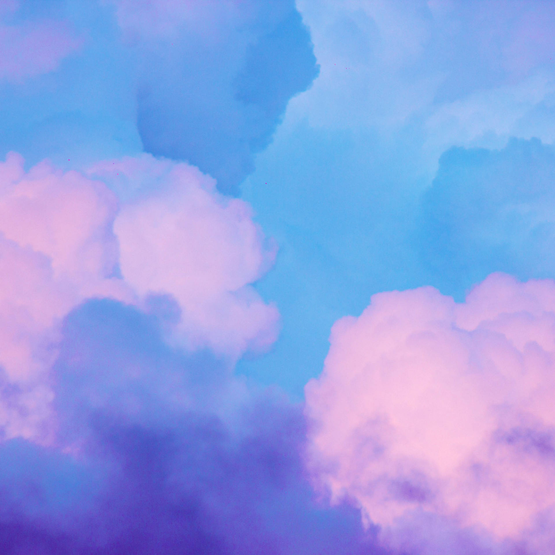 Pastel Blue And Violet Clouds