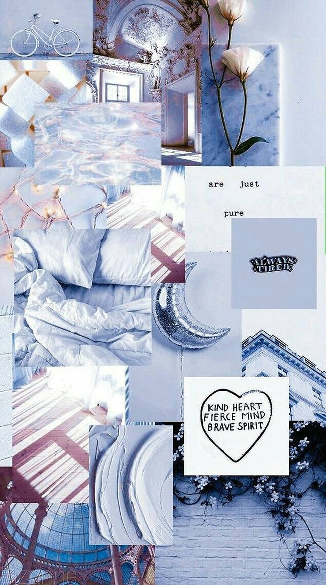 Pastel Blue Collage Art Background Background