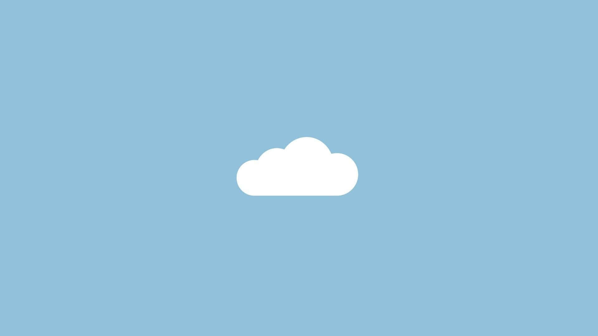 Pastel Blue Cotton Cloud Aesthetic Desktop Background