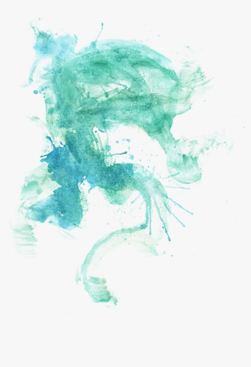 Pastel Blue-green Paint Splash Background