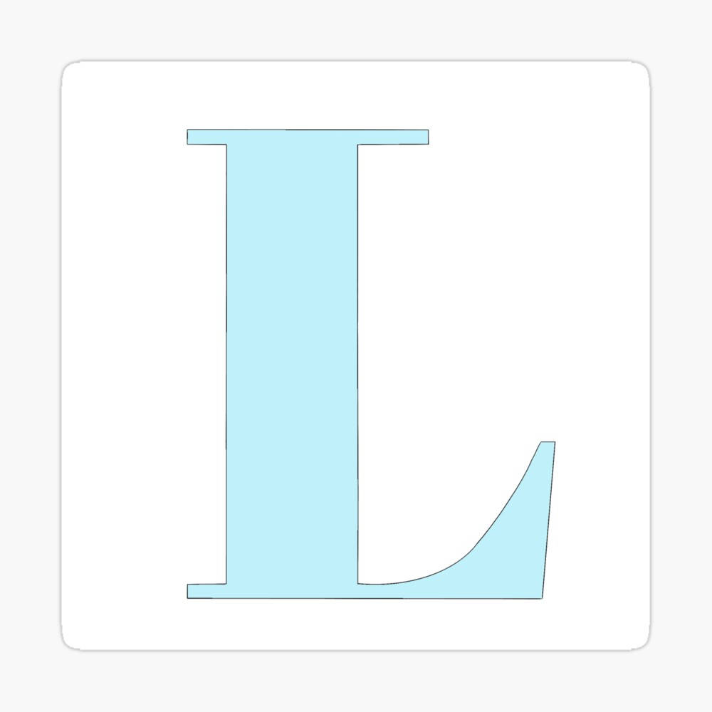 Pastel Blue Letter L Standing Tall Background