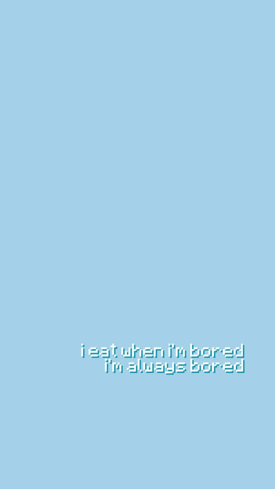 Pastel Blue Solid With Funny Quote Background