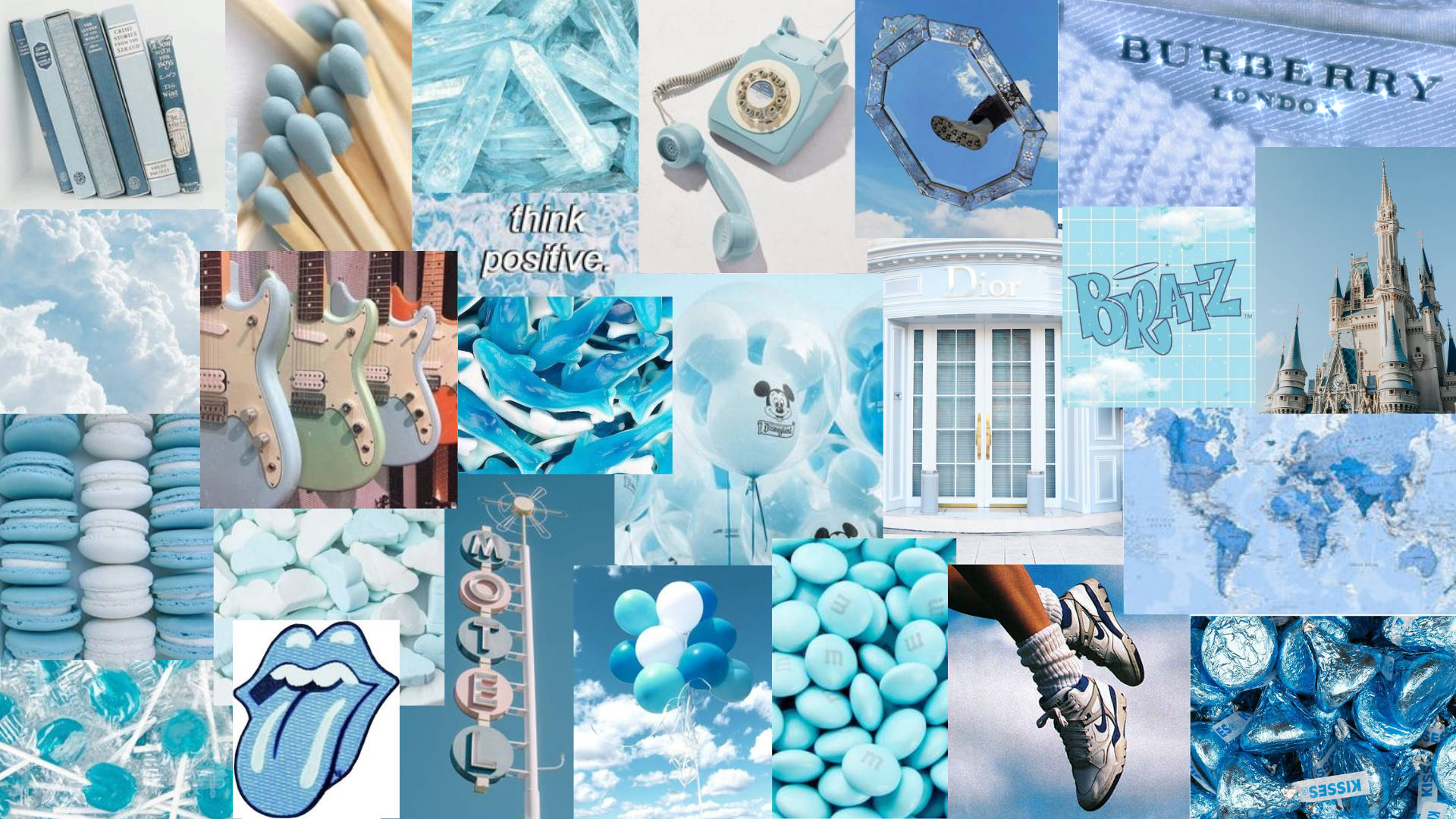 Pastel Blue Things Collage