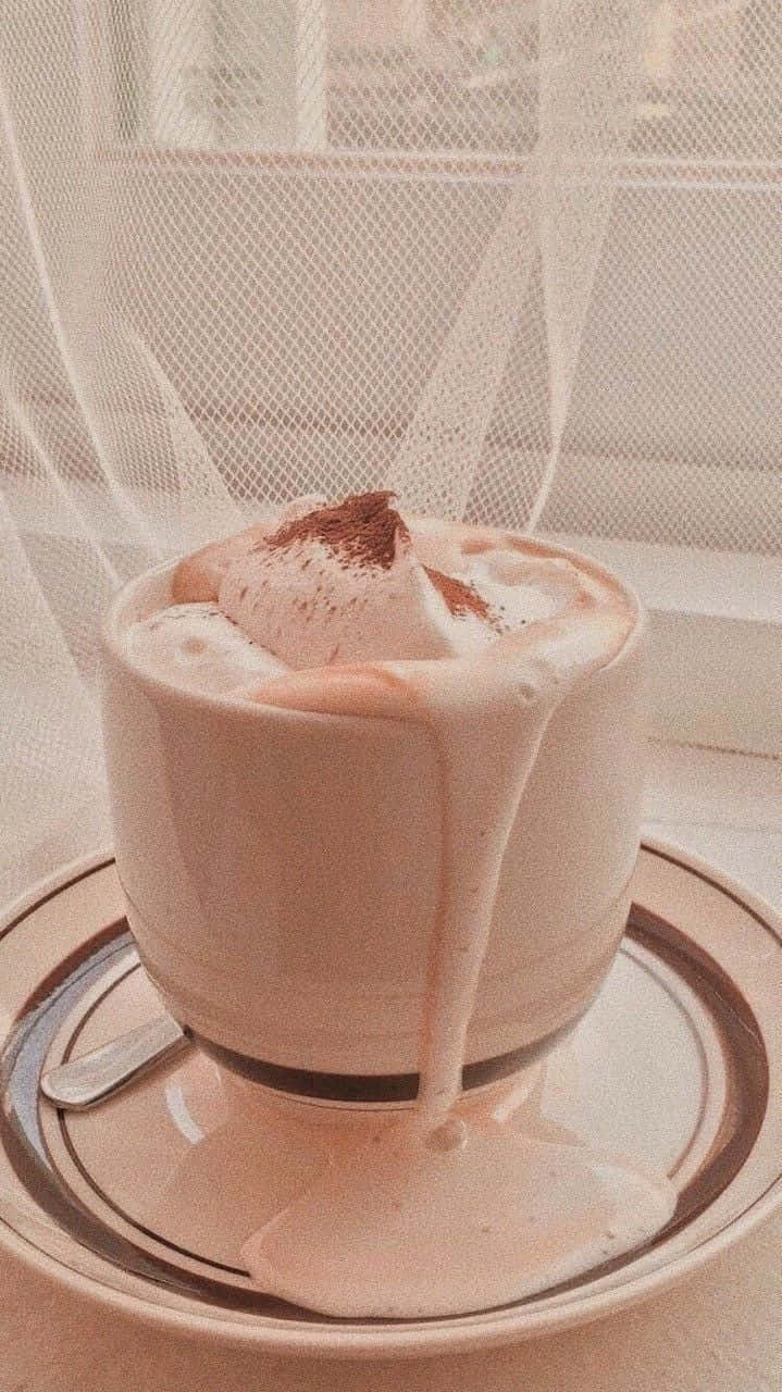 Pastel Brown Cup Background