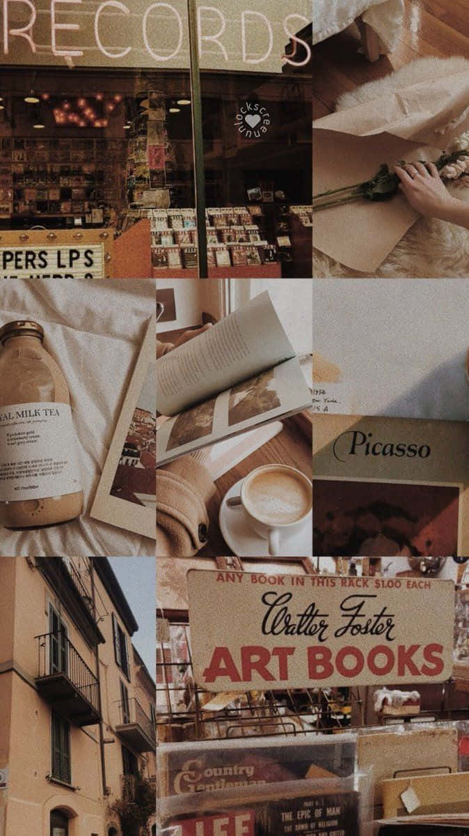 Pastel Brown Places Background