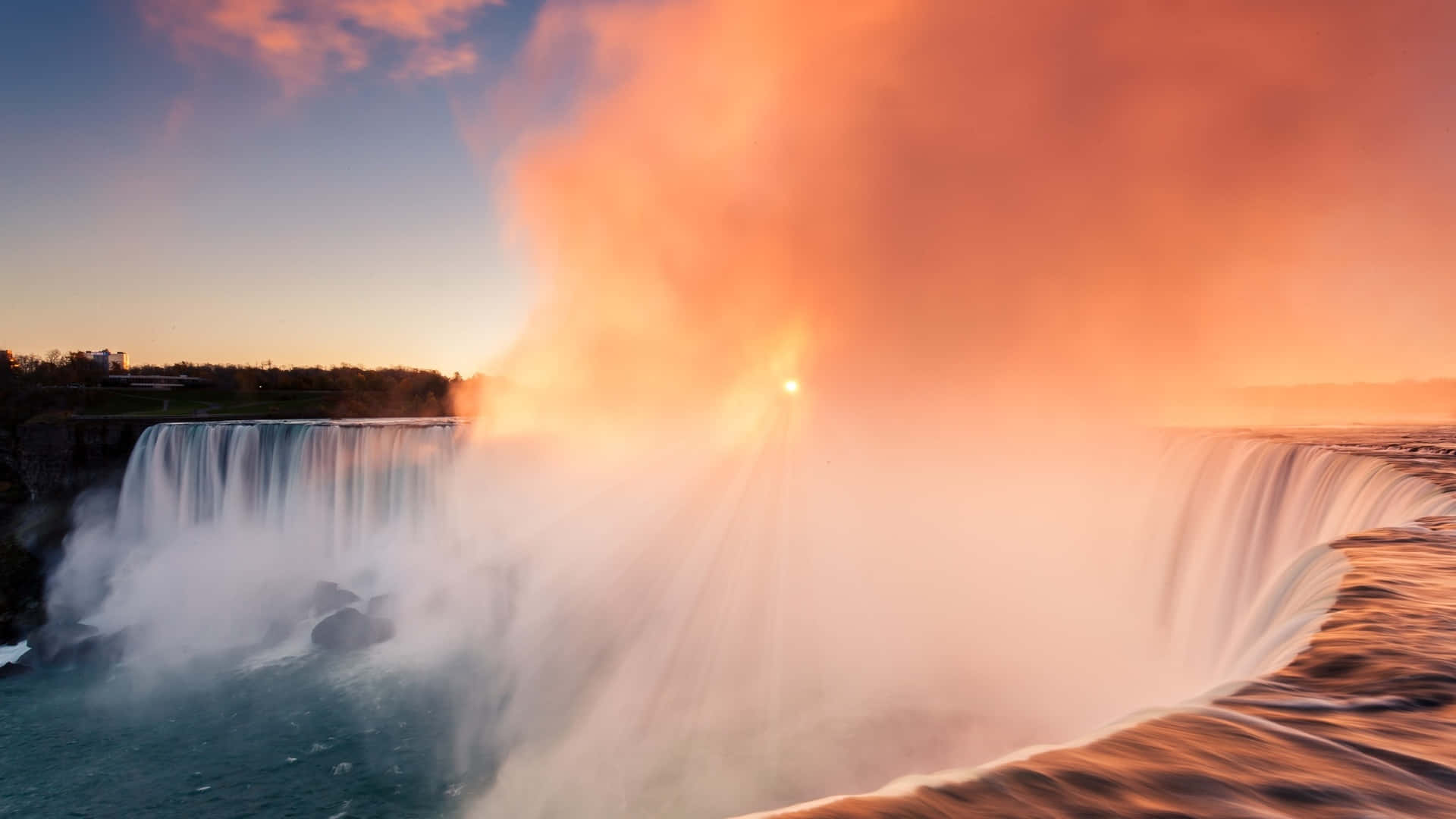 Pastel Cloud Niagara Falls Canada Background