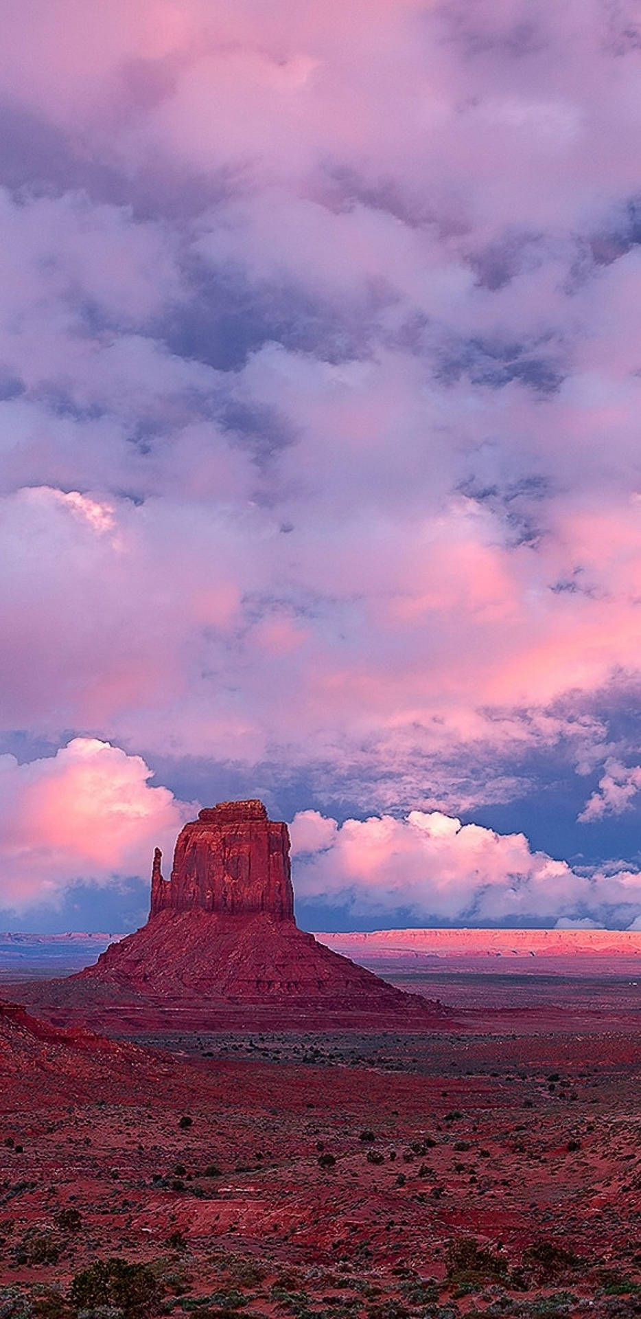 Pastel Clouds At Monument Valley Background