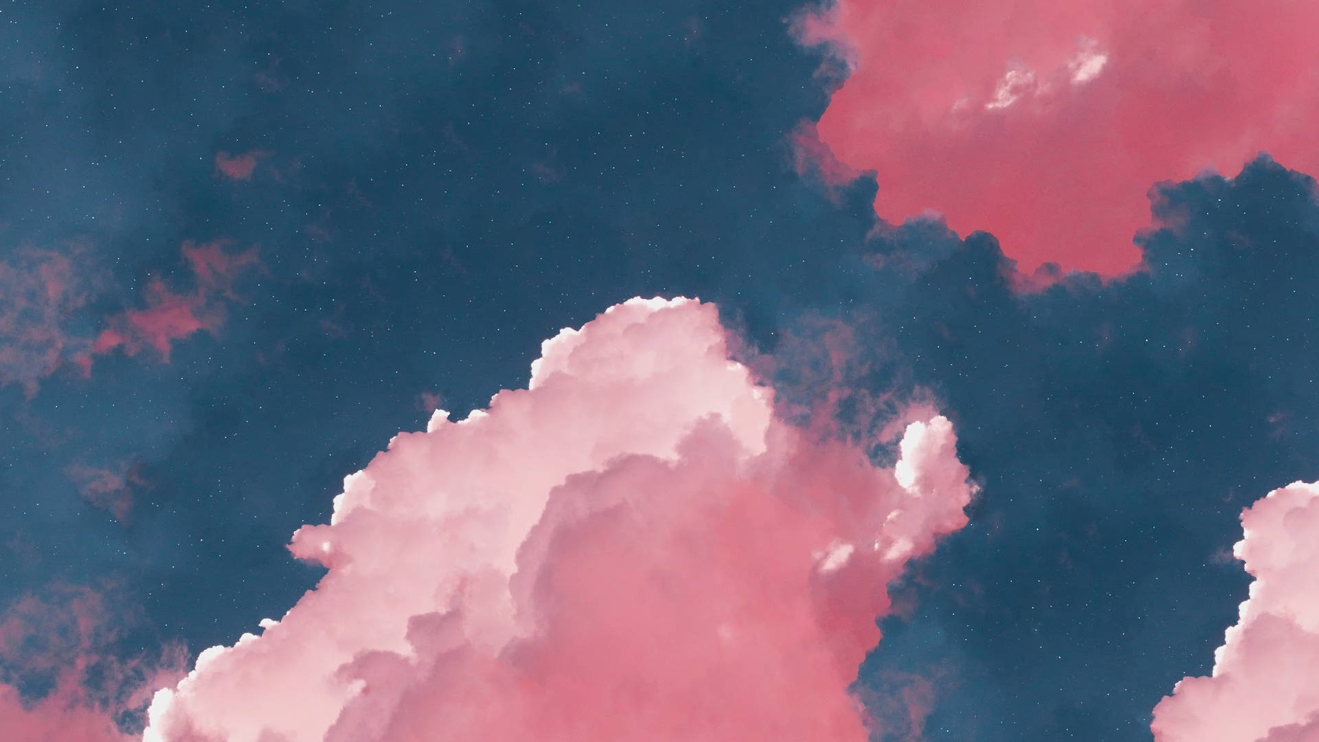 Pastel Clouds On Dark Background Background