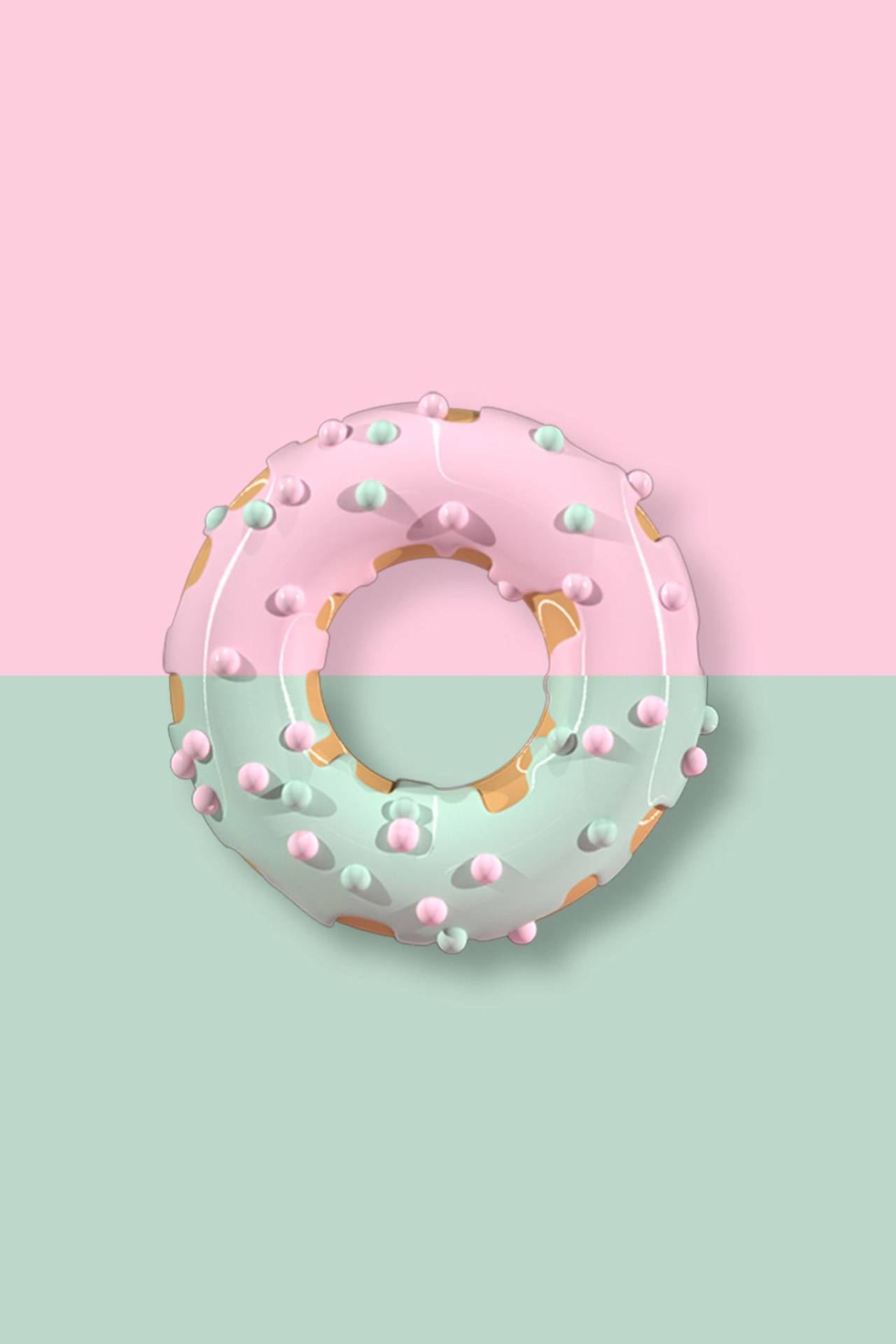 Pastel-colored Donut Background