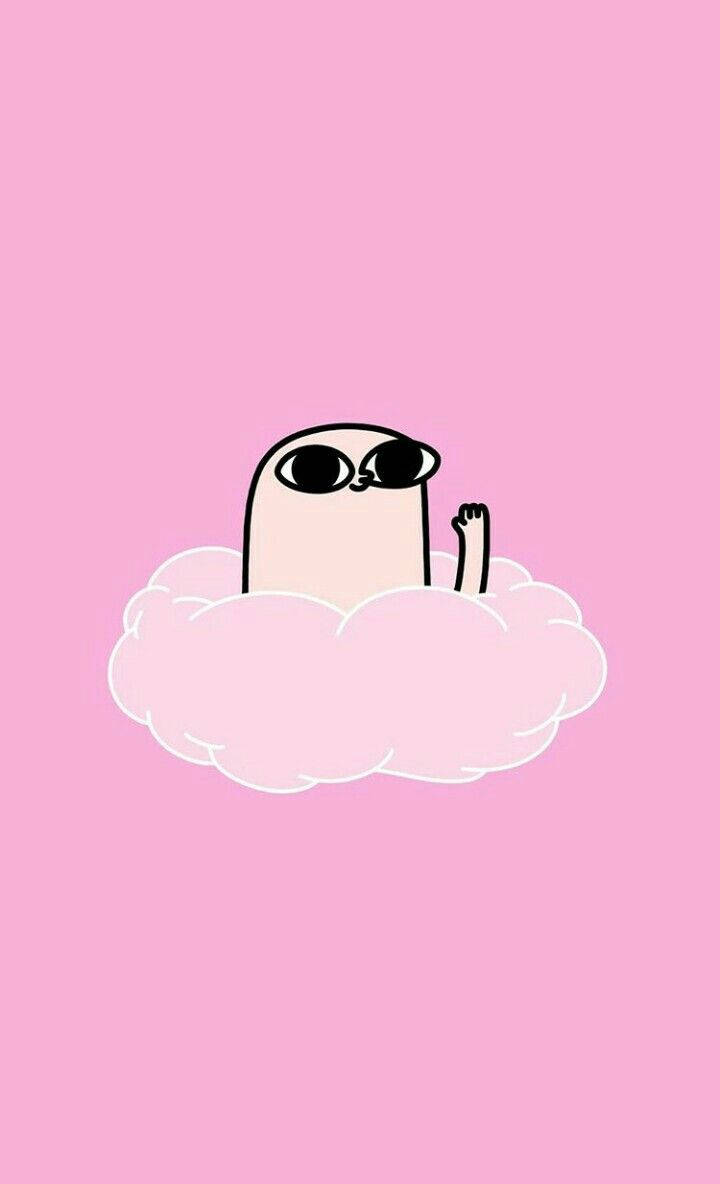 Pastel Cute Pink Creature Background