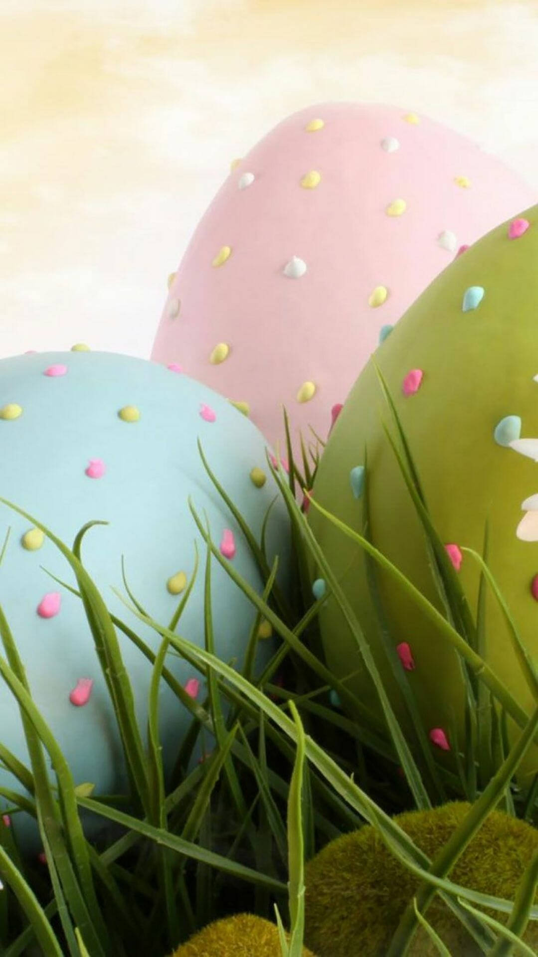 Pastel Easter Eggs Iphone Wallpaper Background