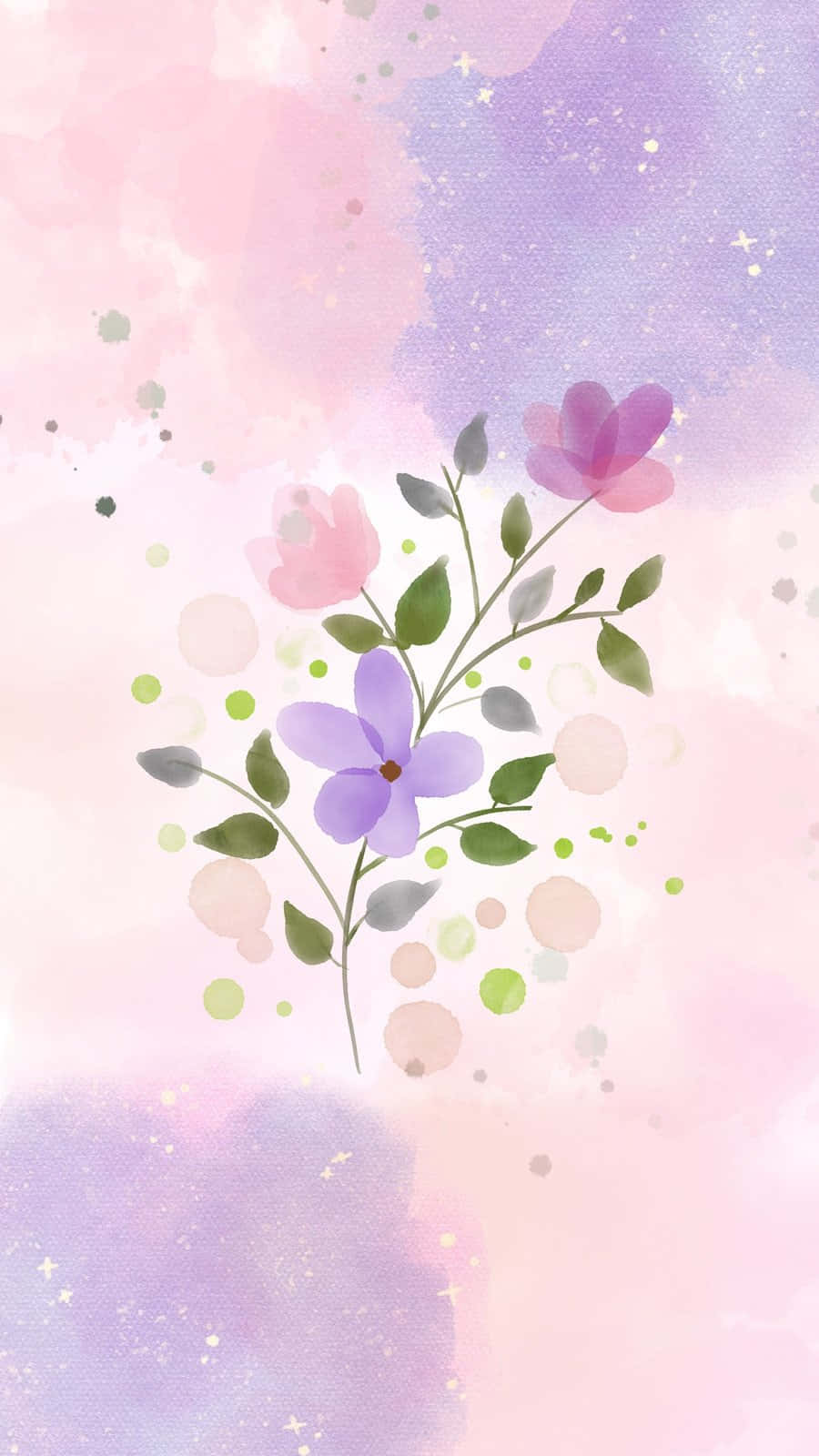 Pastel Floral Watercolor Background Background