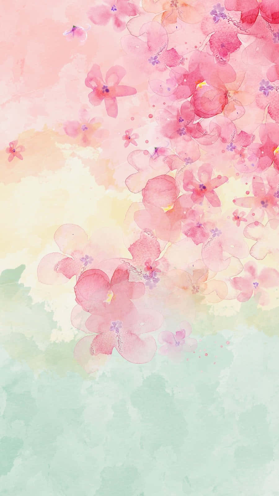 Pastel Floral Watercolor Background Background