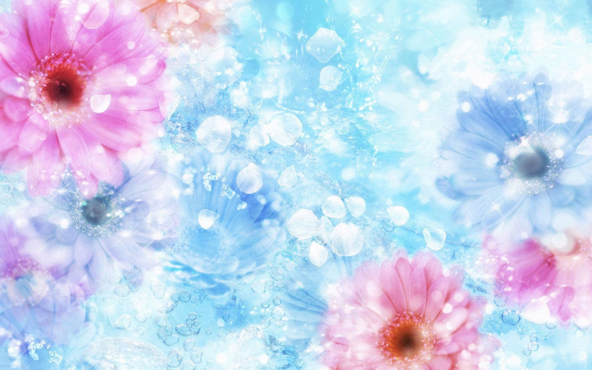 Pastel Flowers Background Background