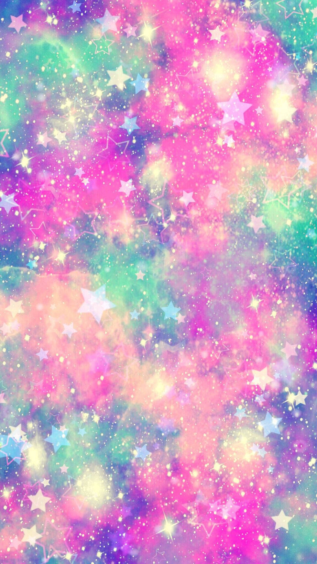 Pastel Galaxy Rainbow Stars