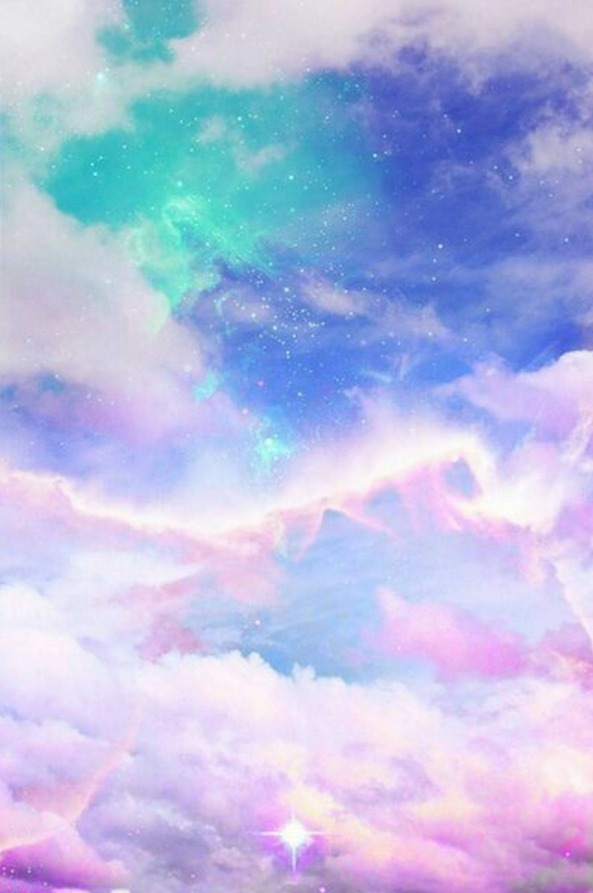 Pastel Galaxy Sky Aesthetic Mobile Background