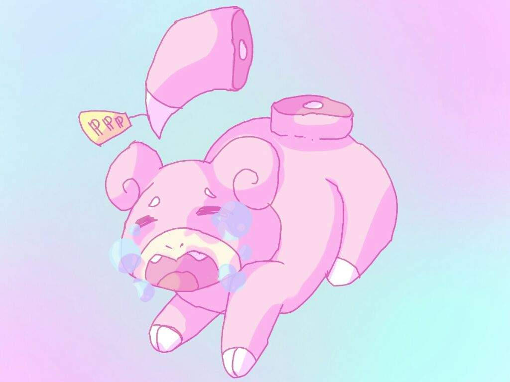 Pastel Gore Crying Pig Background