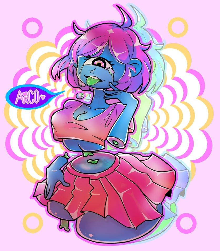 Pastel Gore Girl Cyclops Background