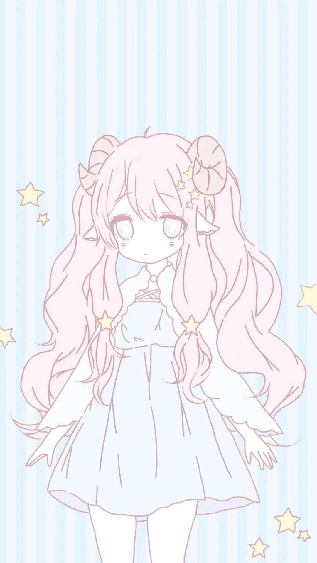 Pastel Gore Pretty Girl Anime Background