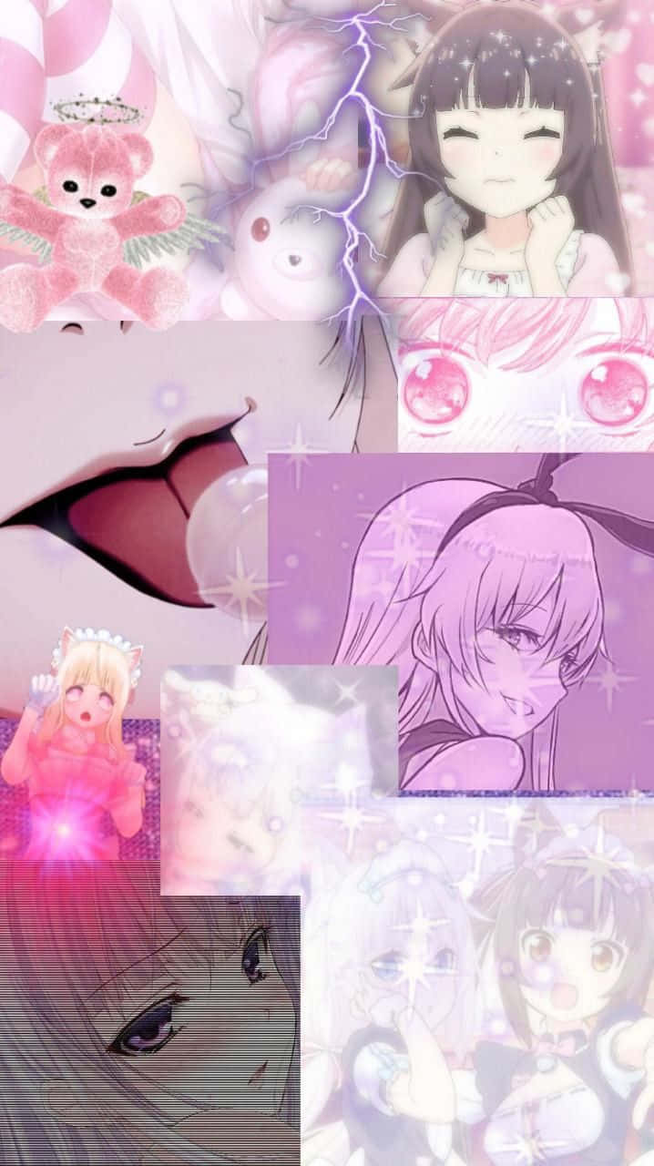 Pastel Goth Anime Girl Collage