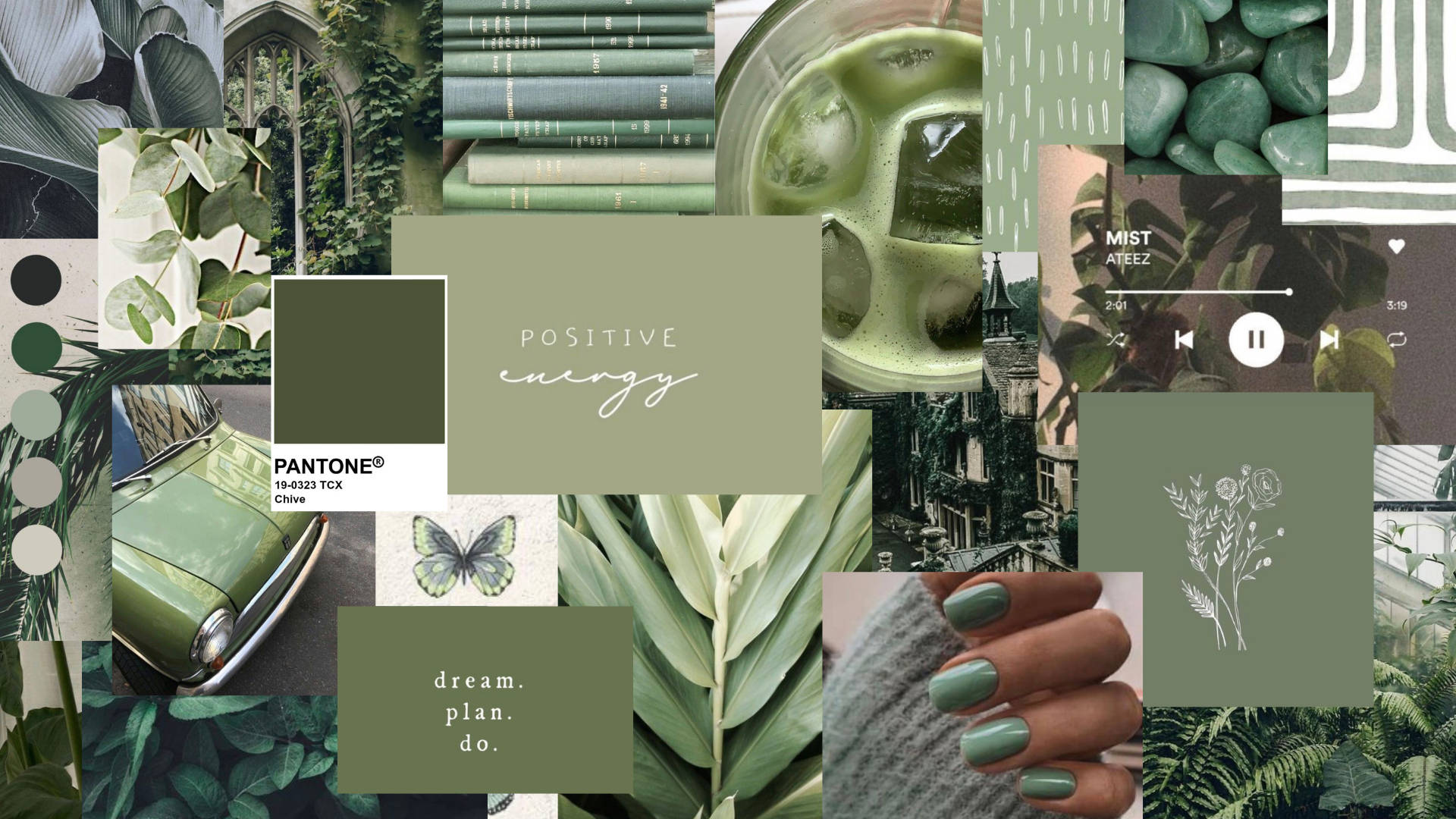 Pastel Green Aesthetic Laptop Motivation