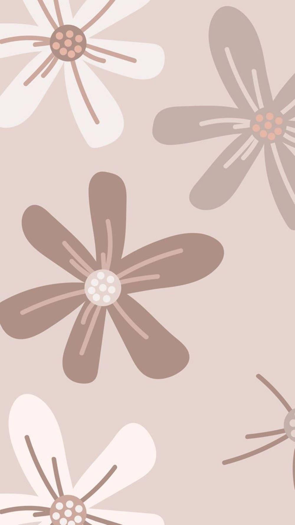 Pastel Ipad Brown Flower Pattern