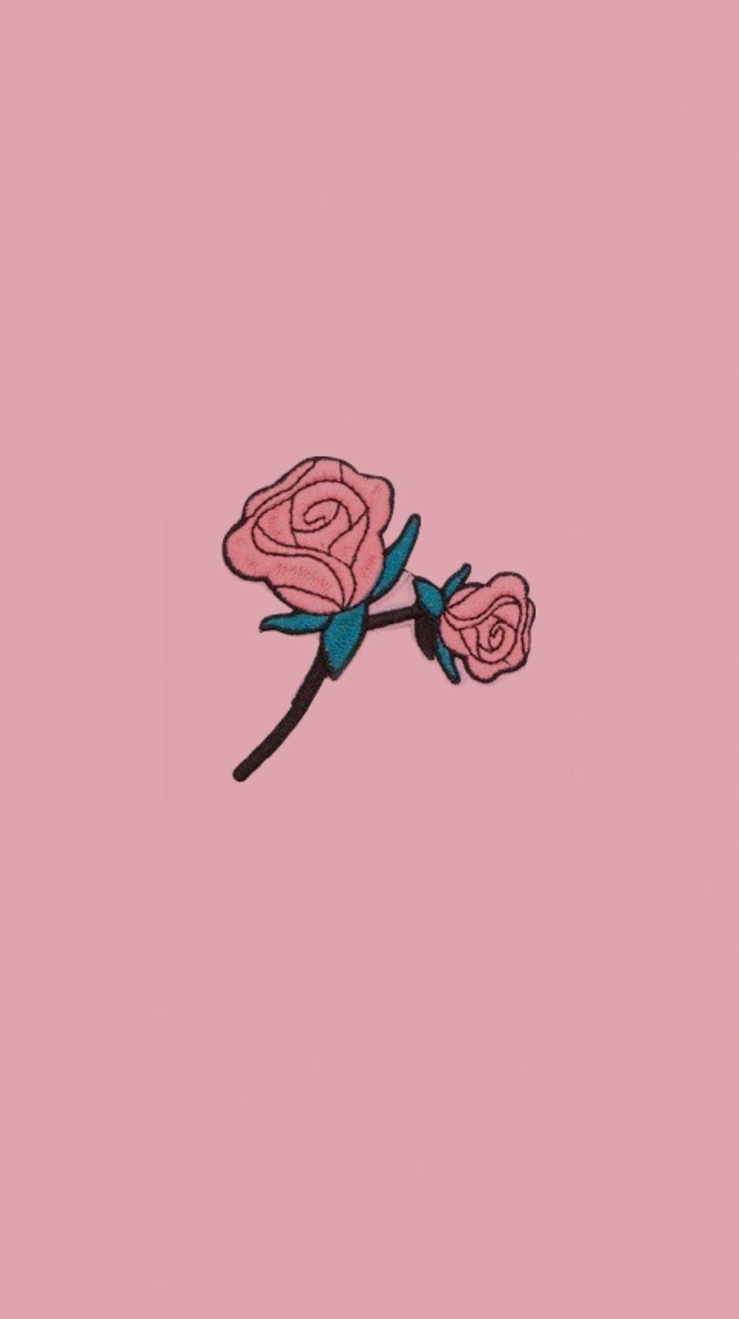 Pastel Ipad Roses Patches Background