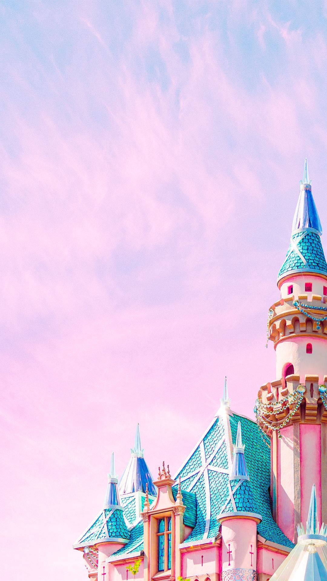 Pastel Iphone Colorful Castle Background